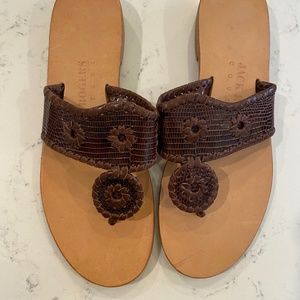 COUTURE LINE!!  NWOB- Jack Rogers Couture Flat Reptile Sandal